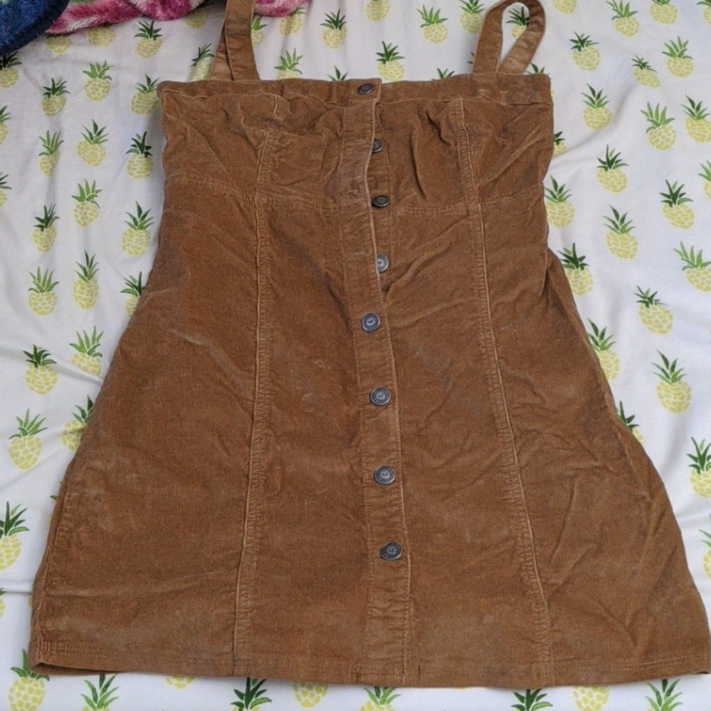 Hollister brown corduroy dress